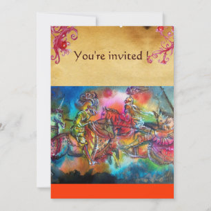 CHANSON DE ROLAND/ COMBAT OF KNIGHTS IN TOURNAMENT INVITATION