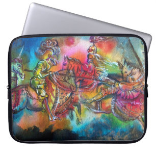 CHANSON DE ROLAND,COMBAT OF KNIGHTS IN TOURNAMENT LAPTOP SLEEVE