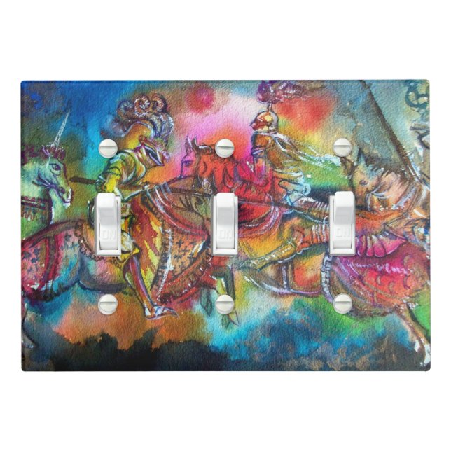 CHANSON DE ROLAND/ COMBAT OF KNIGHTS IN TOURNAMENT LIGHT SWITCH COVER (In Situ)