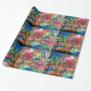 CHANSON DE ROLAND/ COMBAT OF KNIGHTS IN TOURNAMENT WRAPPING PAPER