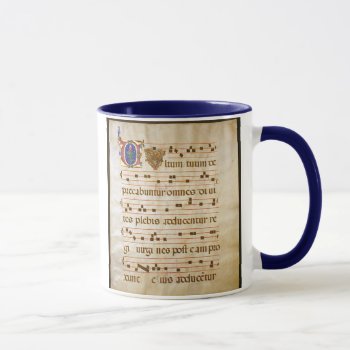 Chant Manuscript.jpg  Gregorian Chant:  The "cu... Mug by srmarieemmanuel at Zazzle