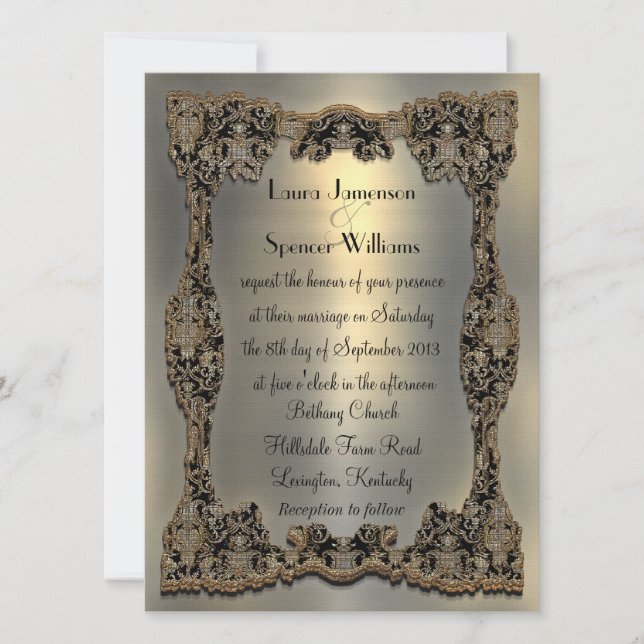 Chanteleah Formal Wedding Invitation 5.5" x 7.5" (Front)