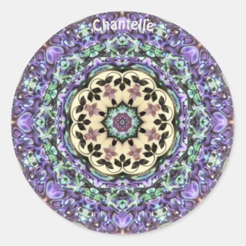 CHANTELLE  ABALONE  Paua Shell Kaleidoscope Classic Round Sticker