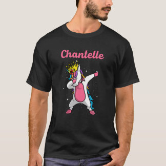 CHANTELLE Name Personalized Birthday Dabbing Unico T-Shirt