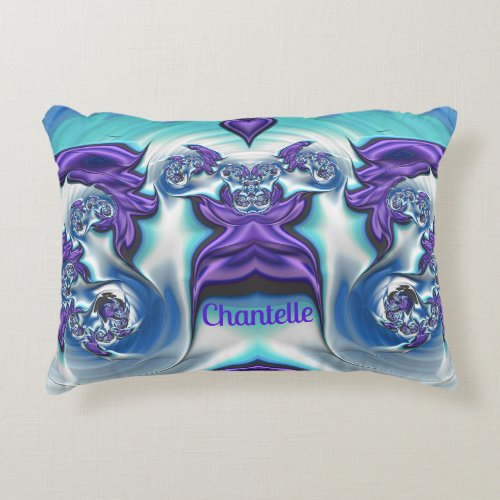 CHANTELLE  PURPLE DRIFT  Fractal Design   Accent Pillow