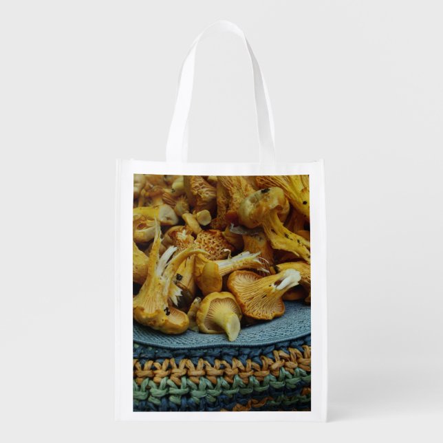 Chanterelles Reusable Grocery Bag (Front)
