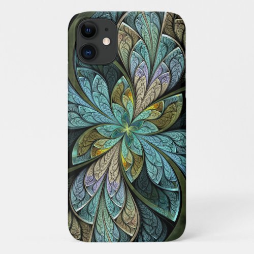 Chanteuse Glace Turquoise Abstract iPhone 11 Case