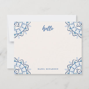 Chantilly Boho Mandala Stationery - Cobalt Note Card