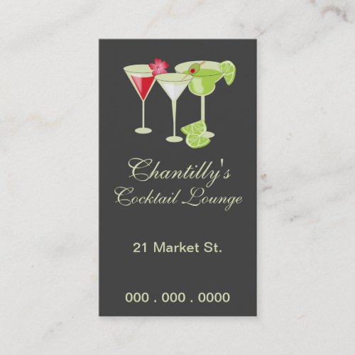 Chantilly CocktailBartending Biz Card