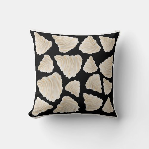 Chantilly cream pattern throw pillow