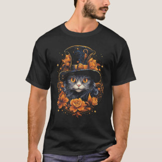 Chantilly_Tiffany Cat Halloween Graphic Tees for M