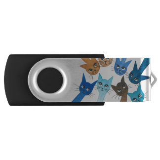 Chantilly Whimsical Cats Flash Drive