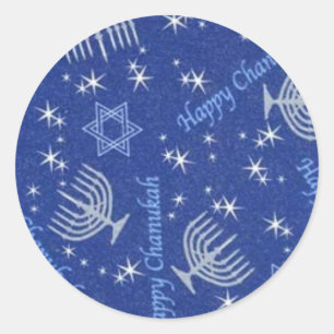 chanuka happy classic round sticker