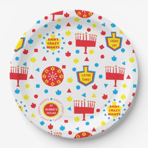 Chanukah 8 Days and Nights Paper Plates