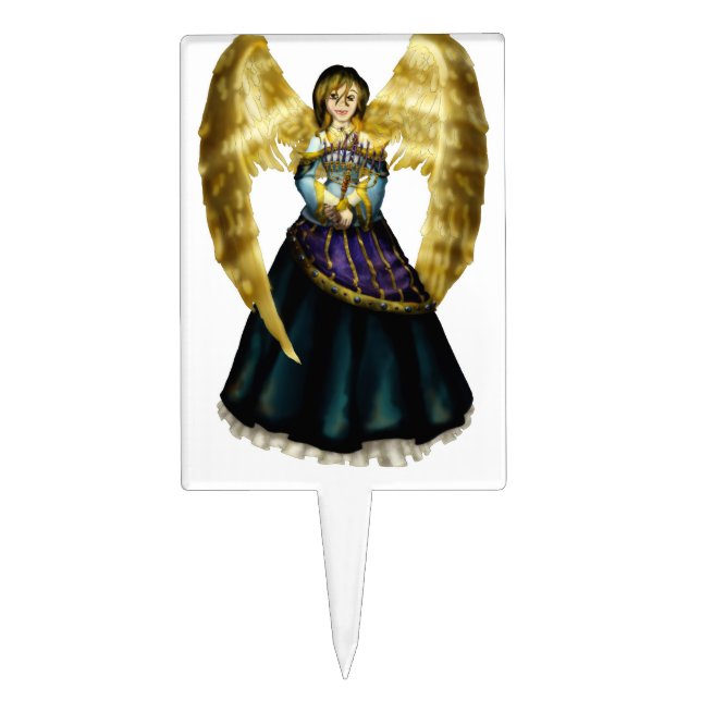 Chanukah Angel Cake Topper (Front)