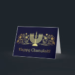 Chanukah Blessings Holiday Card<br><div class="desc">Holiday Text Design</div>