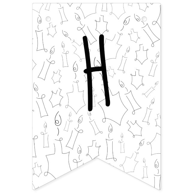 Chanukah Bunting Flags (Second Flag)