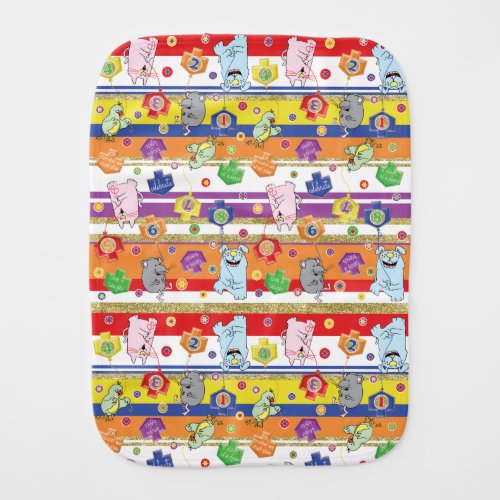 Chanukah Burp Cloth Mouse and Friends Hanukkah