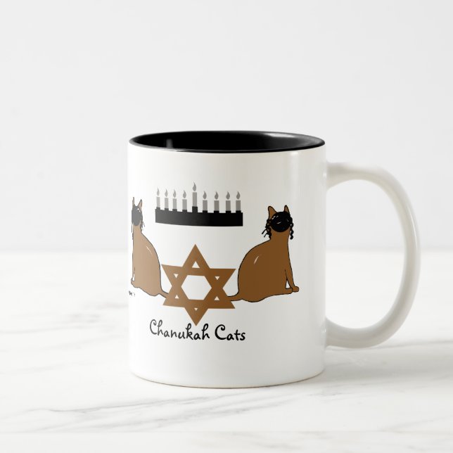Chanukah Cats Mug (Right)