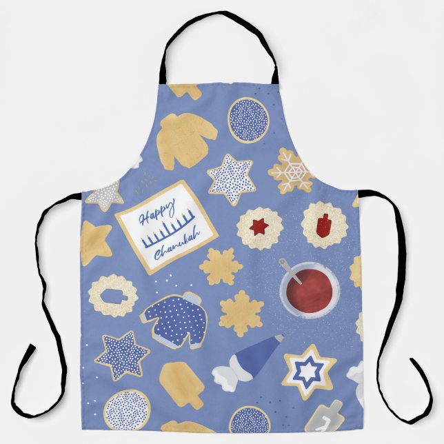 Chanukah cookie party apron (Front)