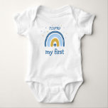 Chanukah Cute Personalized HEBREW Menorah Rainbow Baby Bodysuit<br><div class="desc">Personalize this Baby's First Chanukah Rainbow Menorah Chanukah. Hanukkah Baby Bodysuit. The popular Rainbow design that flips over to become a cheerful Hanukkah/ Chanukah menorah on the Reverse is sure to make everyone smile! This adorable gift is a fun way to celebrate a new baby and the Holiday of Hanukkah....</div>