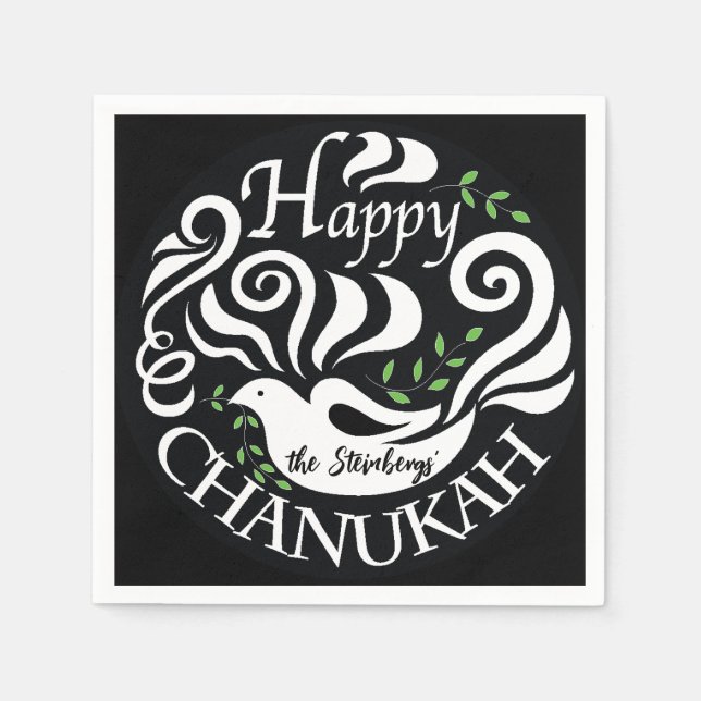 Chanukah Dove Napkins (Front)