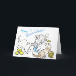 Chanukah dreidel ferrets holiday card<br><div class="desc"></div>