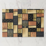 Chanukah Golden Montage Paper Placemat<br><div class="desc">Chanukah Golden Montage, Tearaway Placemat Pad Personalize by adding text anywhere on the placemat. Choose your favorite font style, color, and size. This design can be transferred onto other Zazzle products! Enjoy some tearaway placemat sheets for your next Hanukkah party! Don't forget the latkes!!! Thanks for stopping and shopping by....</div>