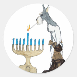 chanukah ( Hanukkah ) card Classic Round Sticker
