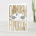 "Chanukah is Funukkah" Greeting Card<br><div class="desc">"Here's to a "Chanukah is Funukkah" Greeting Card with Envelope. To personalize this card simply delete text inside and add your own words. Choose your favorite font style, color, size, and wording. Thanks for stopping and shopping by. Much appreciated!!! Happy Chanukah/Hanukkah! Size: Standard (5" x 7") Birthdays or holidays, good...</div>
