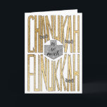"Chanukah is so much Funukkah" Greeting Card<br><div class="desc">"Here's to a "Chanukah is so much Funukkah" Greeting Card with Envelope. To personalize this card simply delete text inside and add your own words. Choose your favorite font style, color, size, and wording. The text, "is so much" on the front of this card can also be replaced! Have fun!...</div>