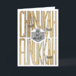 "Chanukah is so much Funukkah" Greeting Card<br><div class="desc">"Here's to a "Chanukah is so much Funukkah" Greeting Card with Envelope. To personalize this card simply delete text inside and add your own words. Choose your favorite font style, color, size, and wording. The text, "is so much" on the front of this card can also be replaced! Have fun!...</div>