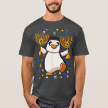 Chanukah Jewish Menorah Penguin Funny Hanukkah  T-Shirt<br><div class="desc">Chanukah Jewish Menorah Penguin Funny Hanukkah .</div>