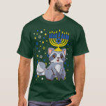 Chanukah Jewish Menorah Raccoon Funny Hanukkah  T-Shirt<br><div class="desc">Chanukah Jewish Menorah Raccoon Funny Hanukkah  .</div>