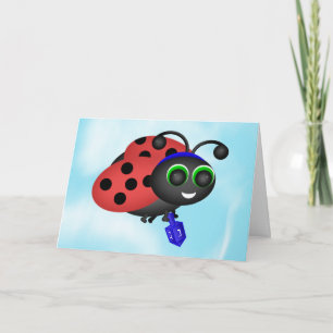 Chanukah Ladybug Holiday Card
