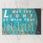 Chanukah Light Be With You Paper Placemat<br><div class="desc">Chanukah "May the Light be with You!" Tearaway Placemat Pad Personalize by adding text anywhere on the placemat. Choose your favorite font style, color, and size. This design can be transferred onto other Zazzle products! Enjoy some tearaway placemat sheets for your next Hanukkah party! Don't forget the latkes!!! Thanks for...</div>