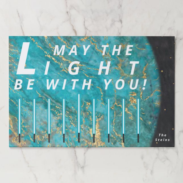 Chanukah Light Be With You Paper Placemat (Front)