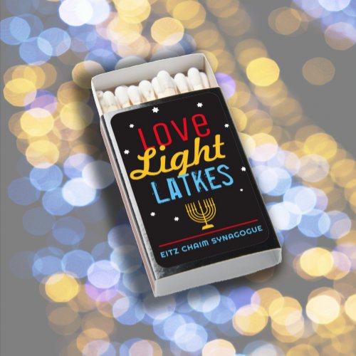 Chanukah Love Light Latkes Custom Promotional Matchboxes