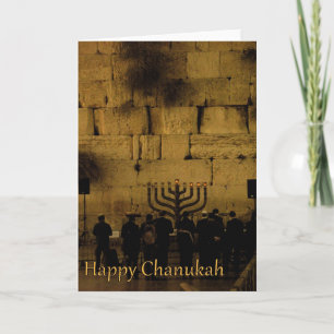 Chanukah Menorah at the Kotel Holiday Card