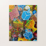 Chanukah Menorahs, Dreidels, Gelt Jigsaw Puzzle<br><div class="desc">"Jewish Expressions, " offers a shopping experience as you will not find anywhere else. Welcome to our store. Tell your friends about us and send them our link:  http://www.zazzle.com/YehudisL?rf=238549869542096443*</div>