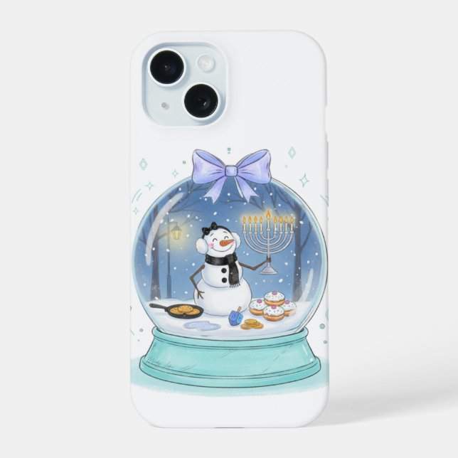 Chanukah Snow Globe Iphone Case (Back)