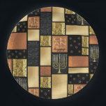 Chanukah Sparkly Tiles Paper Plates<br><div class="desc">Chanukah Sparkley Tiles. Just pretty! Add text anywhere on design to personalize. Use your favorite font color, size, and style. Thanks for stopping and shopping by. Much appreciated! Happy Chanukah/Hanukkah! Size and Style: 9" Round Paper Plate Throw a spectacular party with fully customizable paper plates to match your theme! Each...</div>