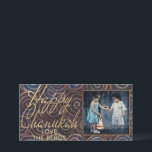 Chanukah Spinning Dreidels Holiday Card<br><div class="desc">Happy Holiday, Hanukkah/Chanukah Photo Card, "Chanukah Spinning Dreidels Holdiday Card" Glossy, Photo Card with white envelope. Personalize by replacing photo and wording. Customize wording by choosing your favorite font style, color, and size. All design elements can be edited on both sides of the card. Thanks for stopping and shopping by!...</div>