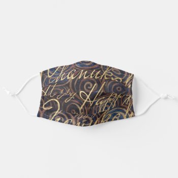 Chanukah Spinning Golds Adult Cloth Face Mask by HanukkahHappy at Zazzle