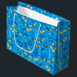 Chanukah Streamers Hanukkah Blue Banners Large Gift Bag<br><div class="desc">Create a lovely Chanukah gift with this gift bag and matching tissue paper.</div>