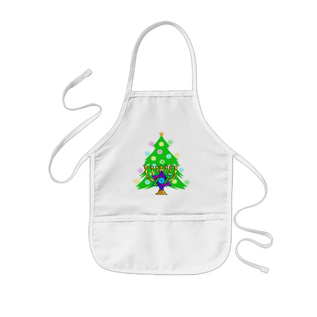 Chanukkah and Christmas Kids' Apron (Front)