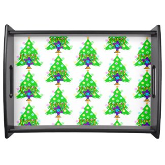 Christmas and Hanukkah Together Serving Trays