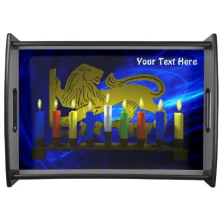 Chanukkah Brass Lion Menorah