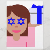 chanukkah hair flip emoji (Front)