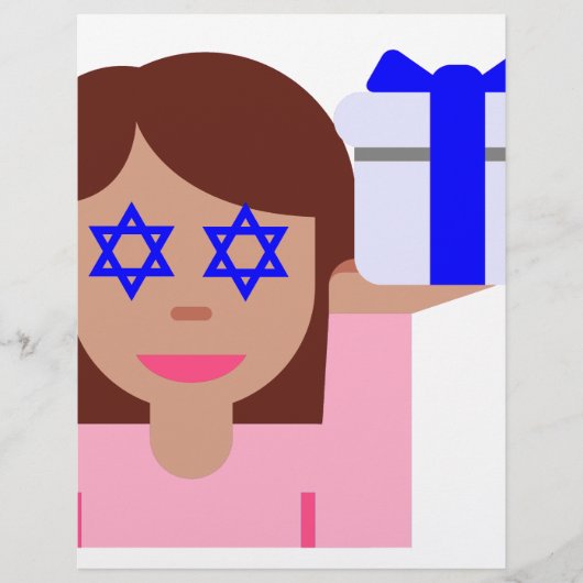 chanukkah hair flip emoji (Front)